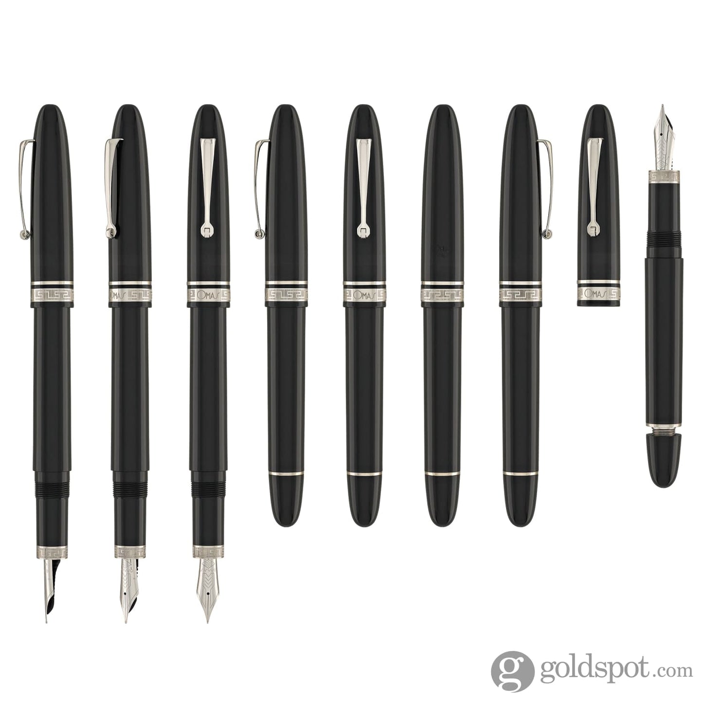Omas Ogiva Fountain Pen in Nera with Silver Trim Fountain Pen