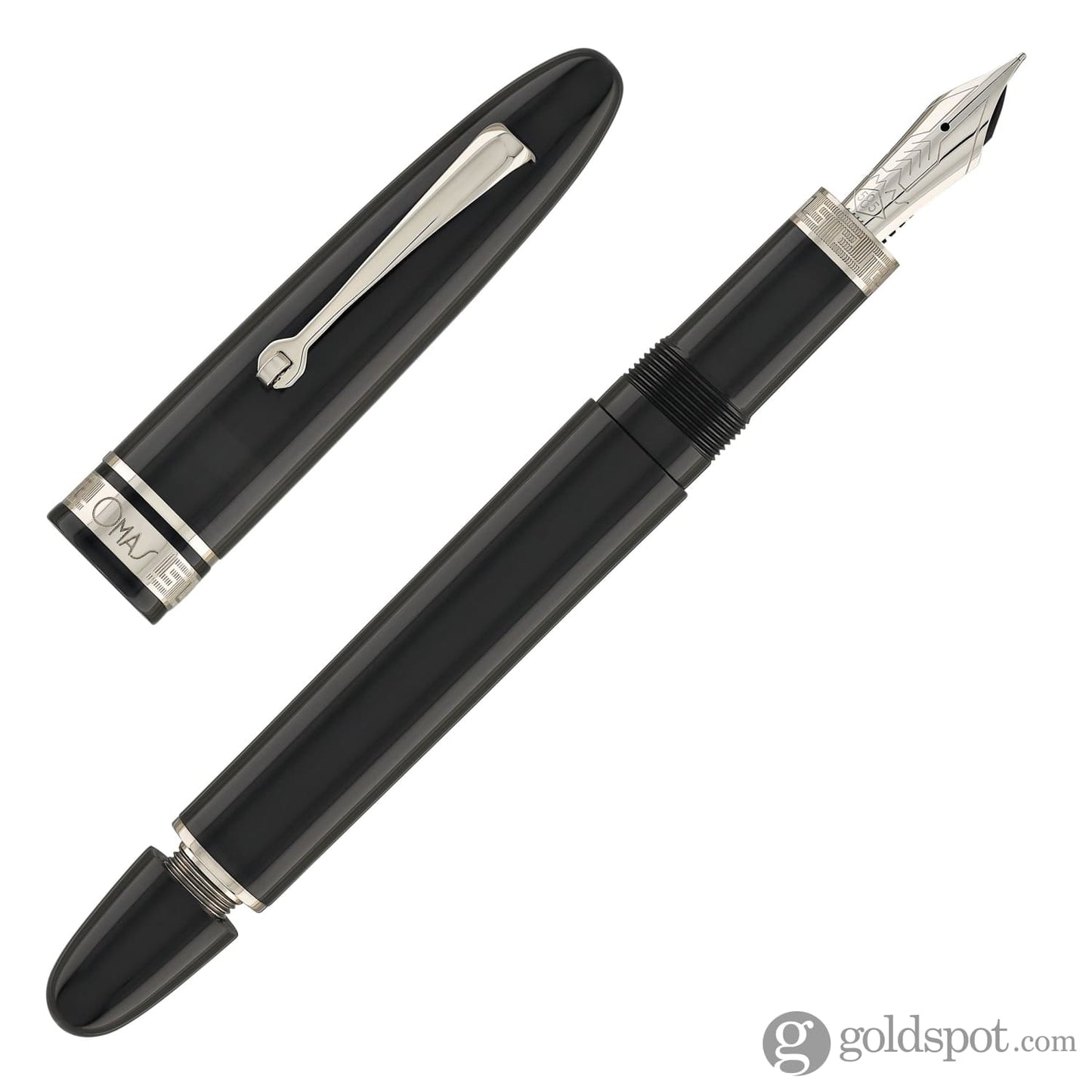 Omas Ogiva Fountain Pen in Nera with Silver Trim Fountain Pen