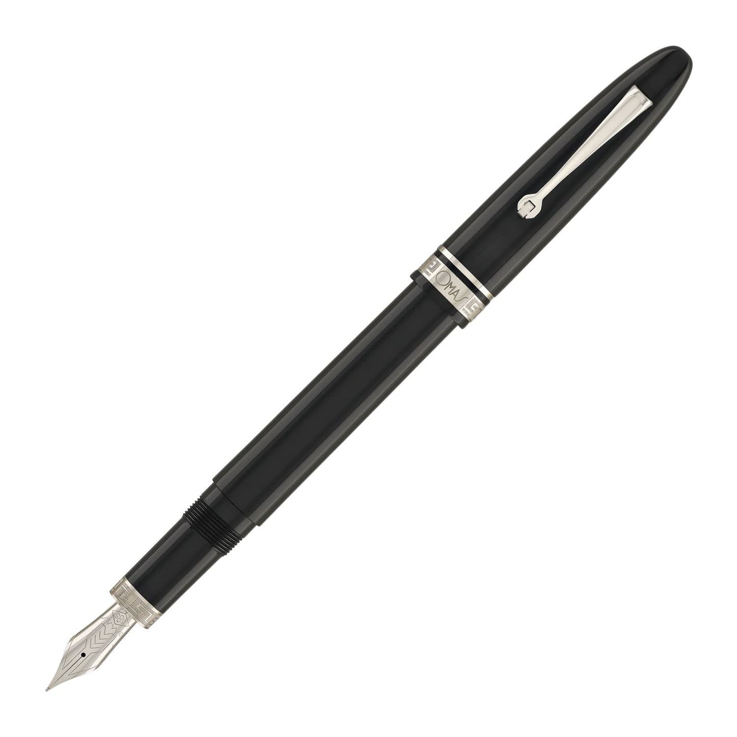 Omas Ogiva Fountain Pen in Nera with Silver Trim Fountain Pen