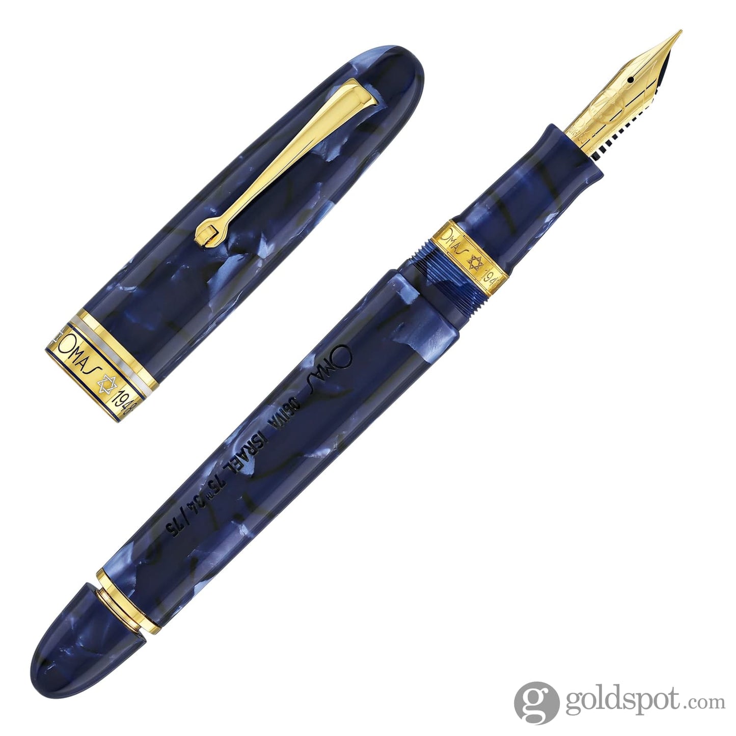 Omas Ogiva Israel 75th Anniversary Fountain Pen 18kt Gold Nib