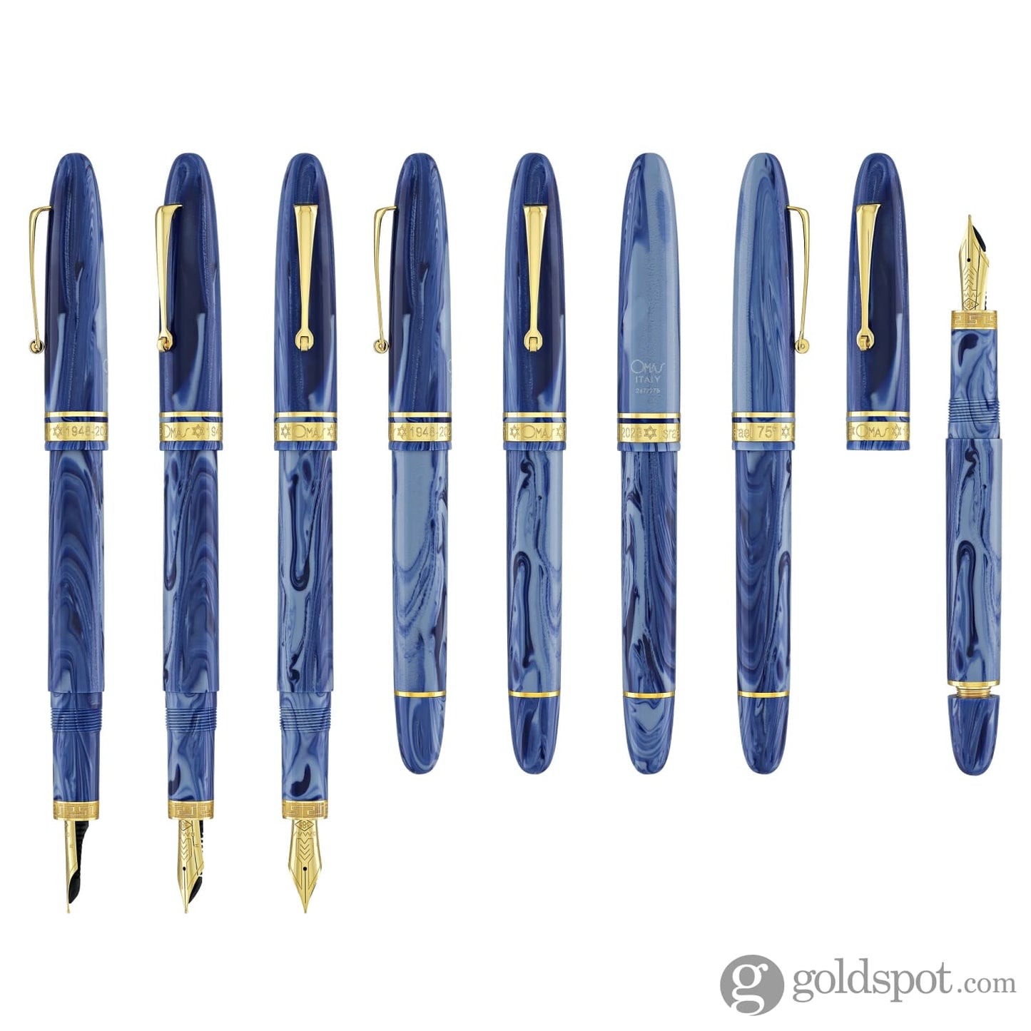 Omas Ogiva Israel Limited Edition Fountain Pen with Gold Trim Fountain Pen