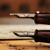 Omas Paragon Calligrafia in Red Ebonite with Ruthenium Trim Fountain Pen