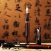 Omas Paragon Calligrafia in Red Ebonite with Ruthenium Trim Fountain Pen