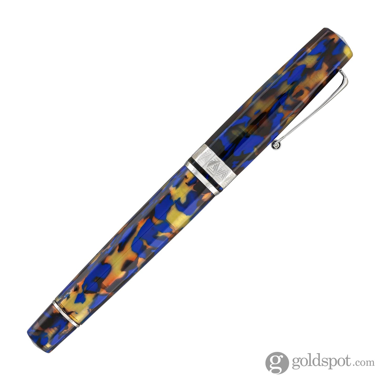 Omas Paragon Fountain Pen in Blue Lucens with Silver Trim Fountain Pen