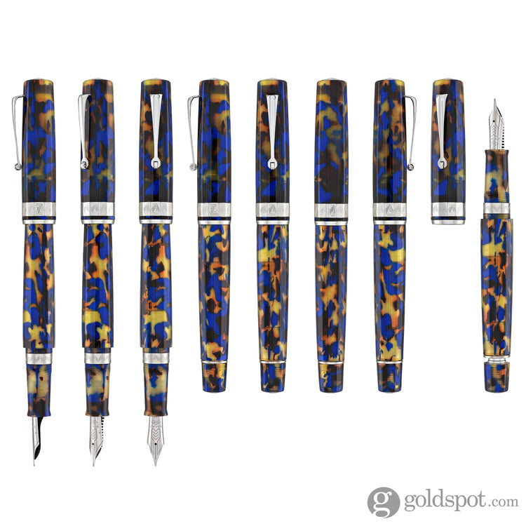 Omas Paragon Fountain Pen in Blue Lucens with Silver Trim Fountain Pen