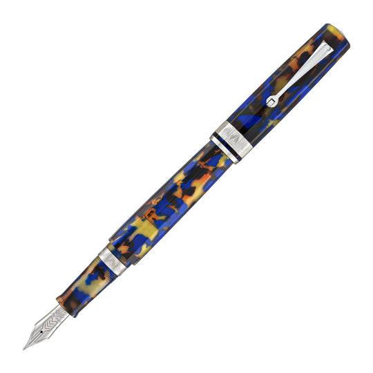 Omas Paragon Fountain Pen in Blue Lucens with Silver Trim