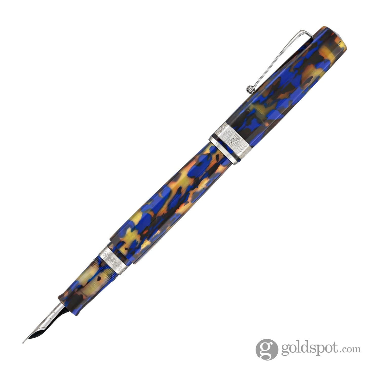 Omas Paragon Fountain Pen in Blue Lucens with Silver Trim Fountain Pen