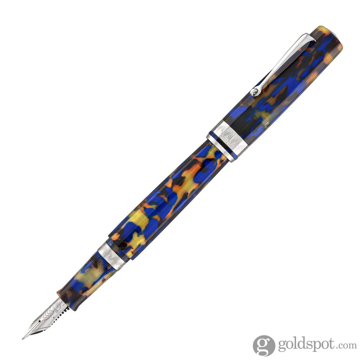 Omas Paragon Fountain Pen in Blue Lucens with Silver Trim Fountain Pen