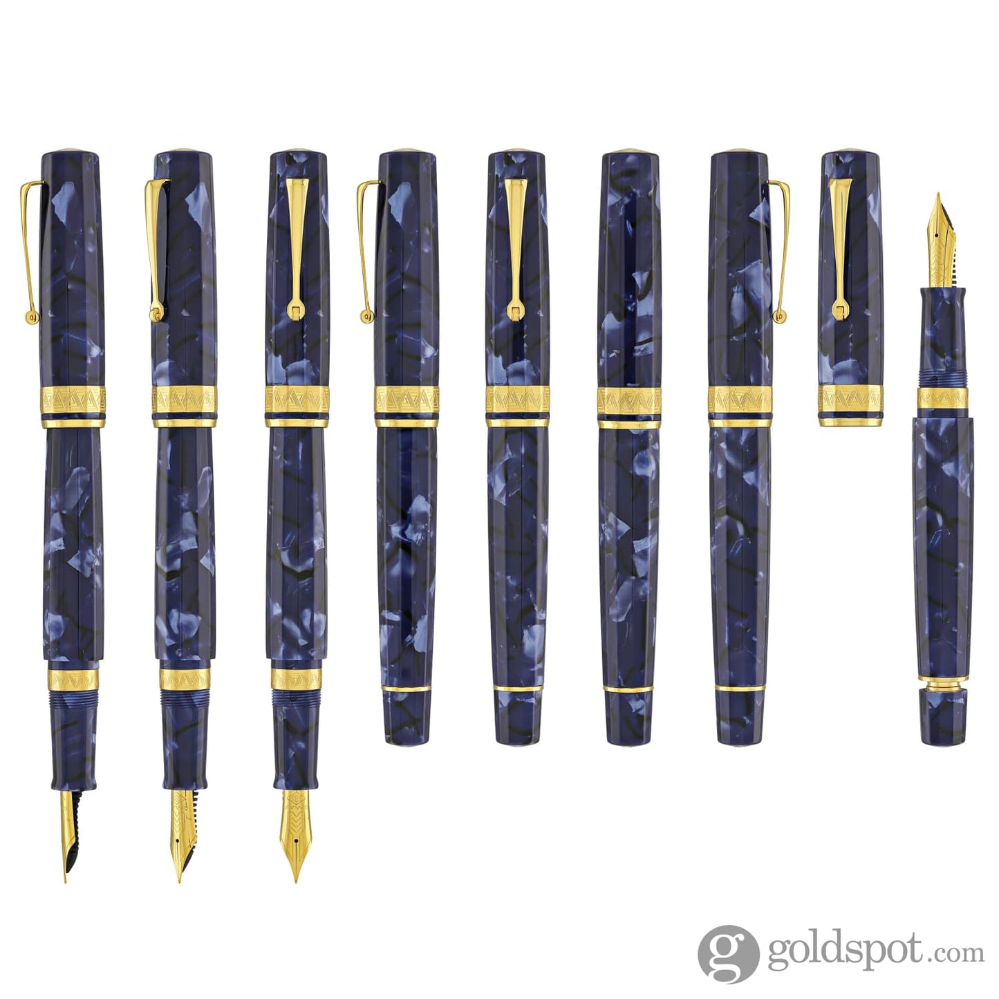 Omas Paragon Fountain Pen in Blue Royale with Gold Trim Fountain Pen