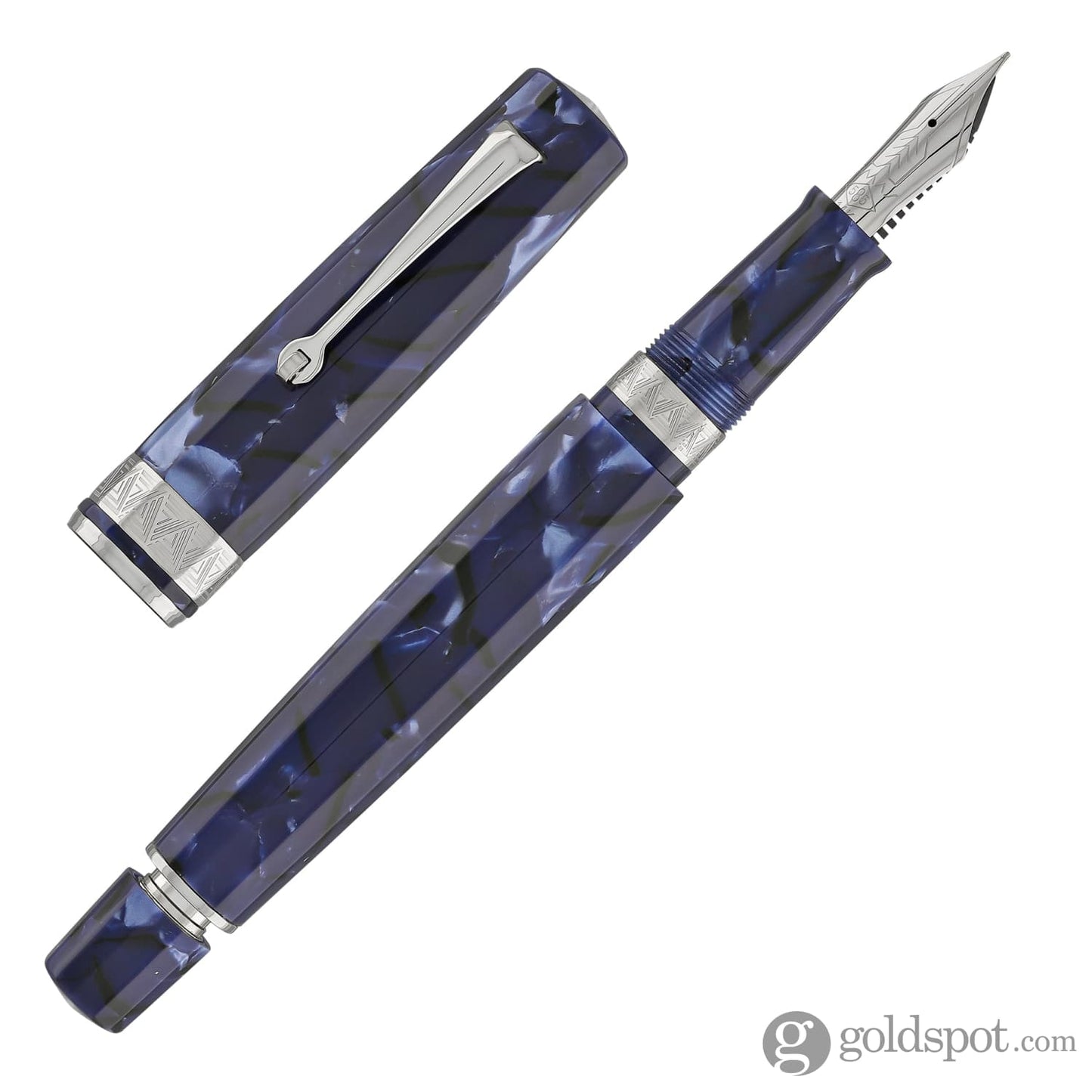 Omas Paragon Fountain Pen in Blue Royale with Silver Trim Fountain Pen