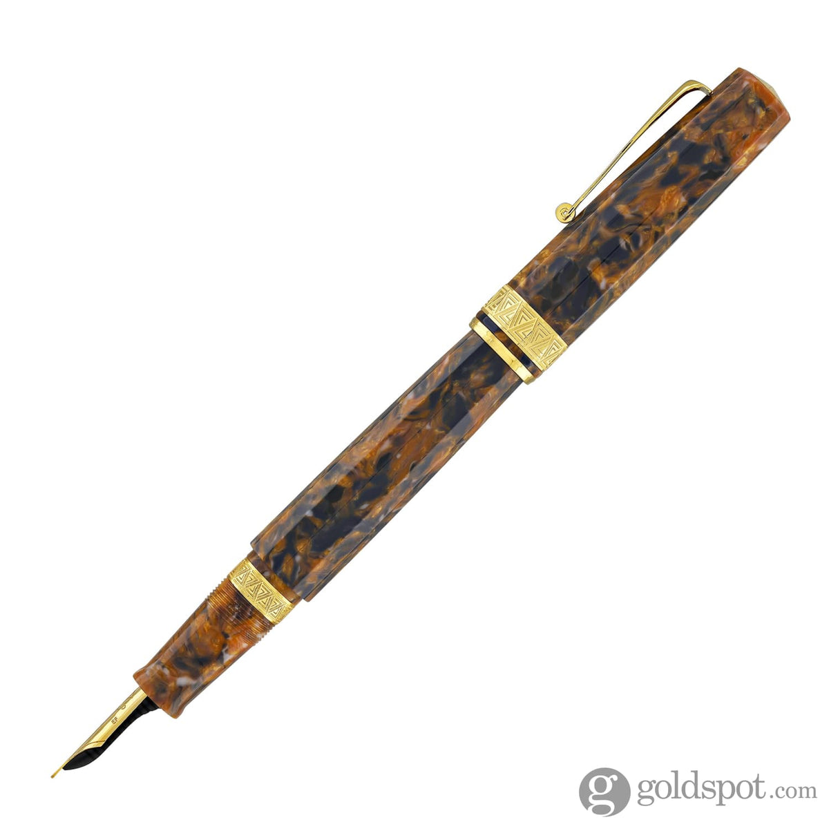 Omas Paragon Fountain Pen in Blue Saffron with Gold Trim - Goldspot Pens