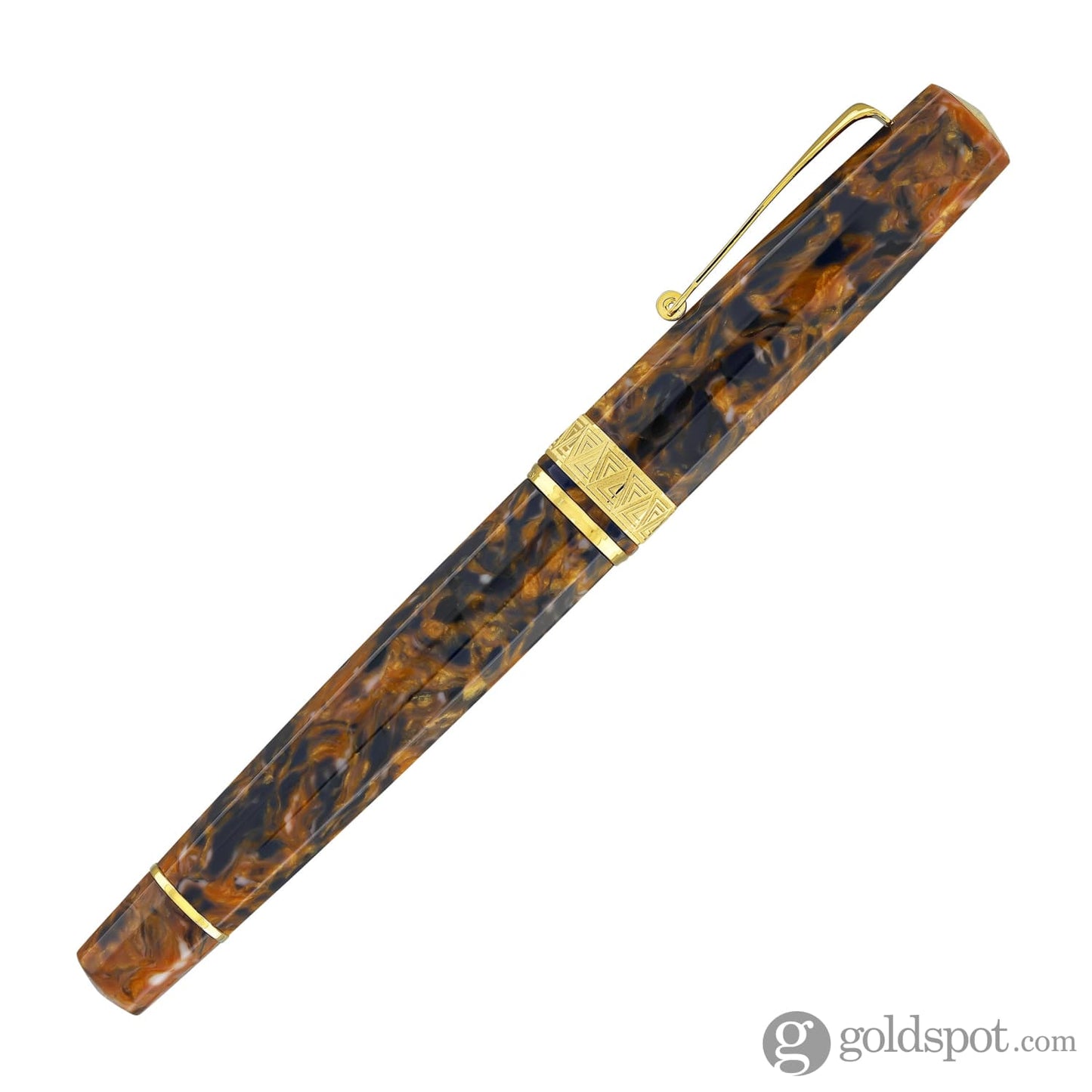 Omas Paragon Fountain Pen in Blue Saffron with Gold Trim Fountain Pen