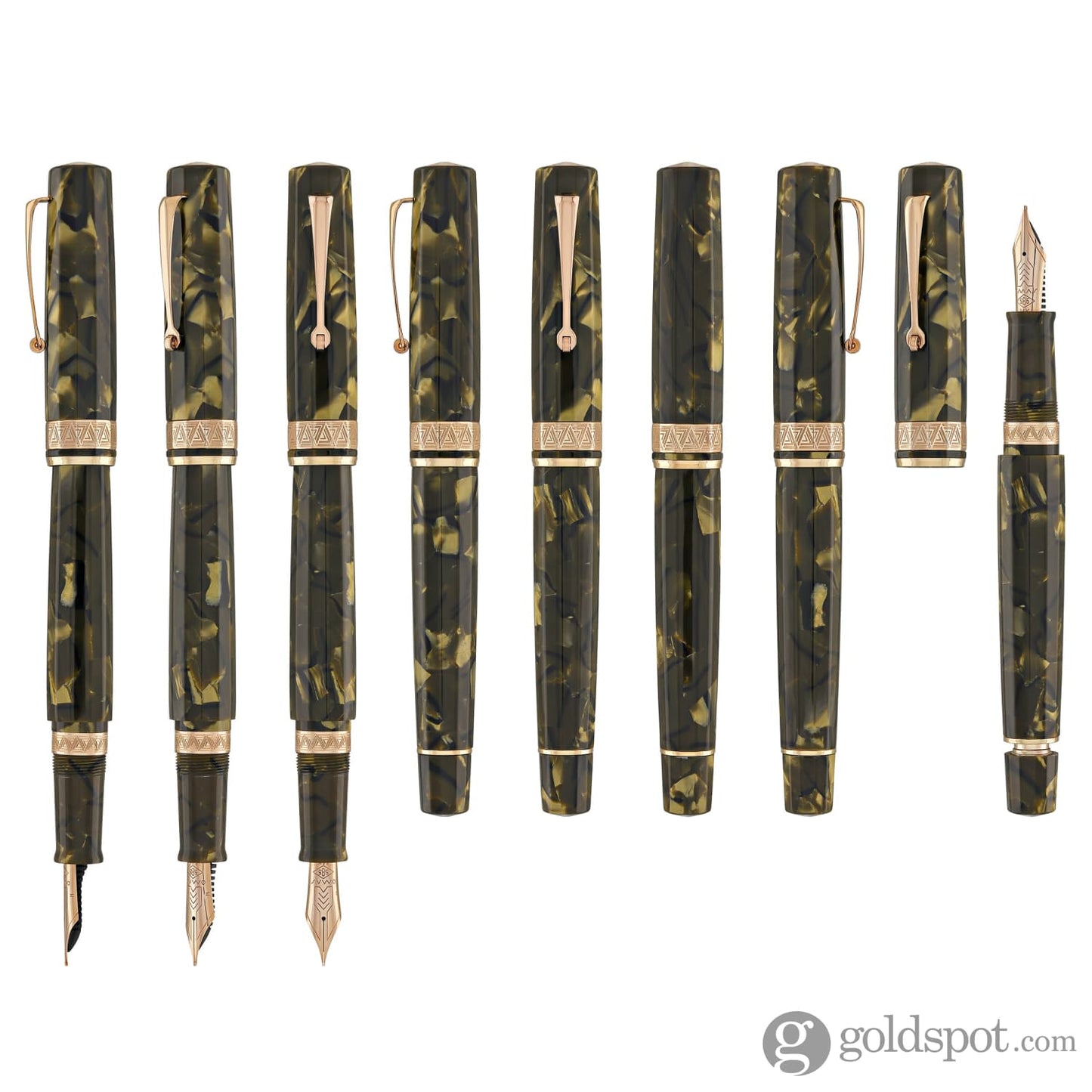 Omas Paragon Fountain Pen in Saft Green with Rose Gold Trim Fountain Pen