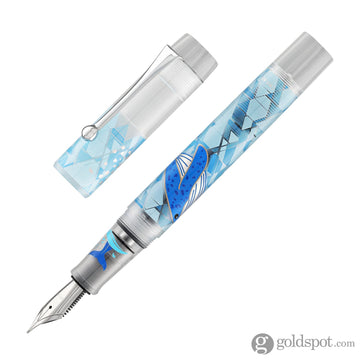 Opus 88 Demonstrator Fountain Pen in Blue Whale - Goldspot Pens