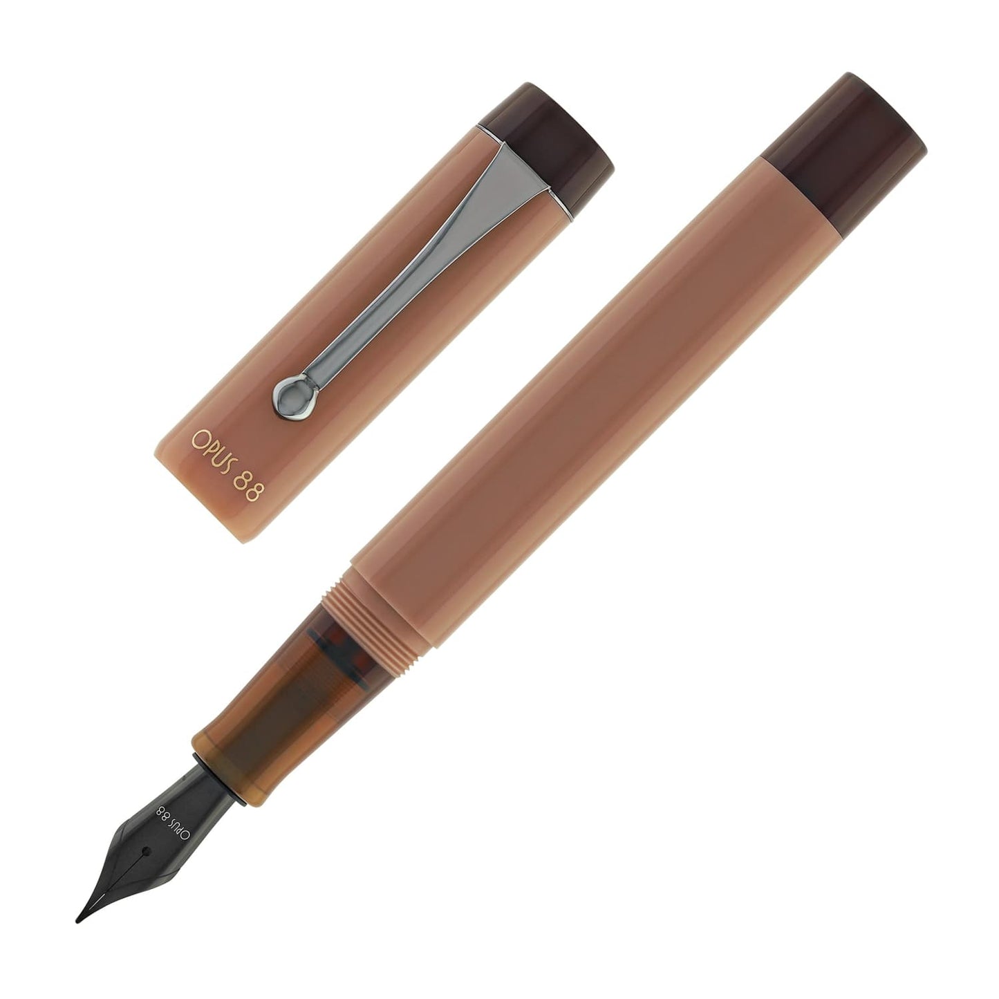 Opus 88 Demonstrator Fountain Pen in Mocha Mousse PVD 2025 Fountain Pen