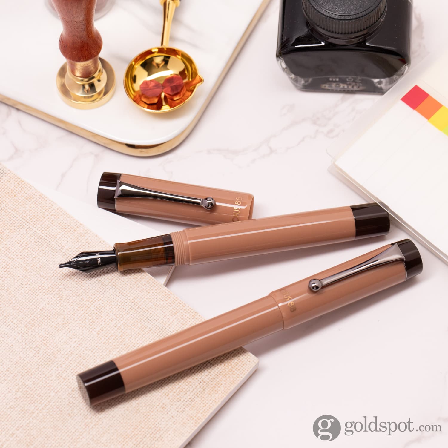 Opus 88 Demonstrator Fountain Pen in Mocha Mousse PVD 2025
