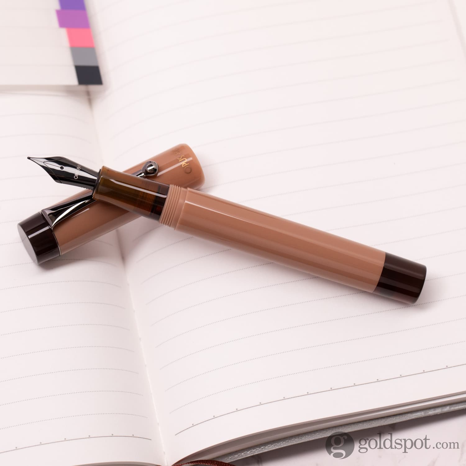 Opus 88 Demonstrator Fountain Pen in Mocha Mousse PVD 2025