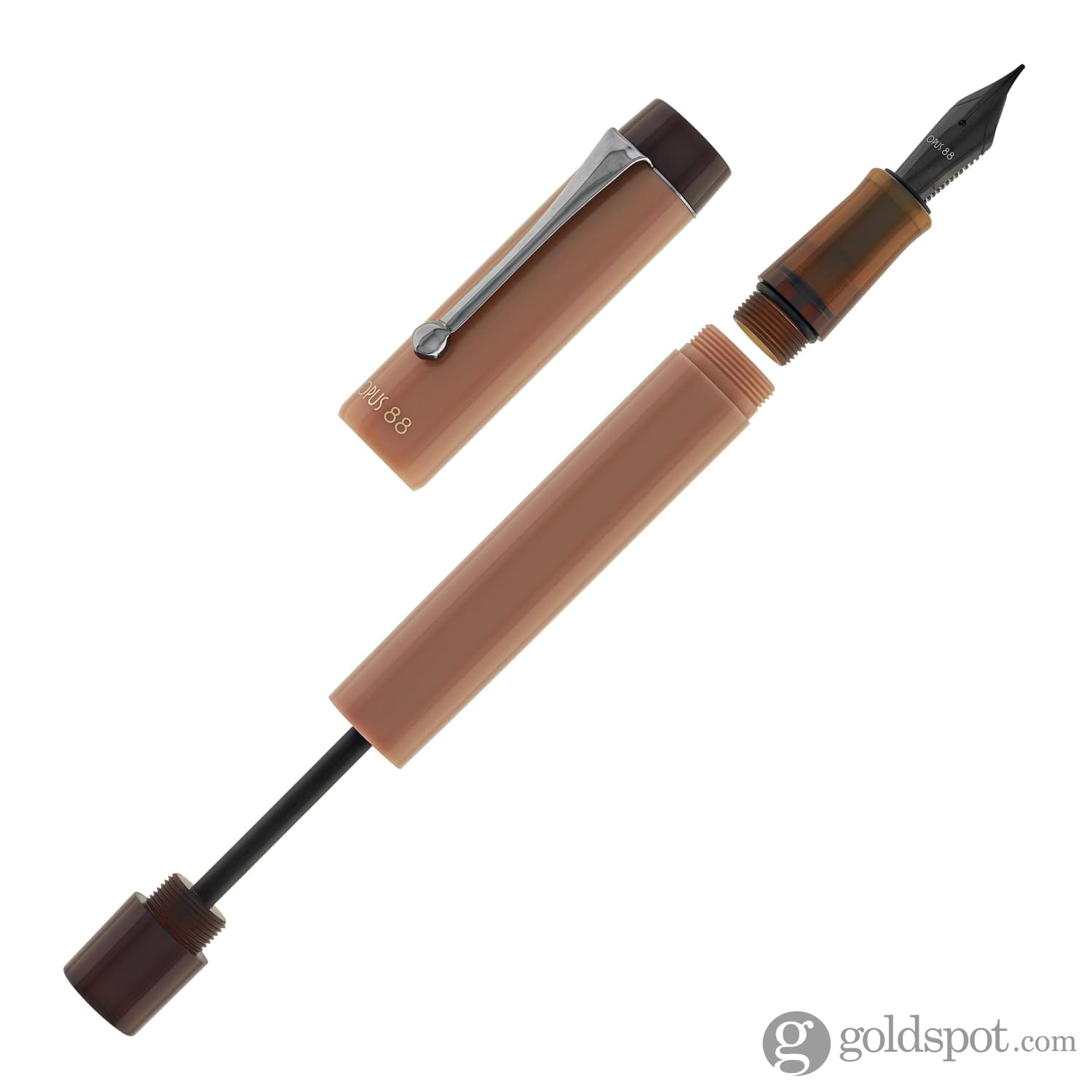 Opus 88 Demonstrator Fountain Pen in Mocha Mousse PVD 2025
