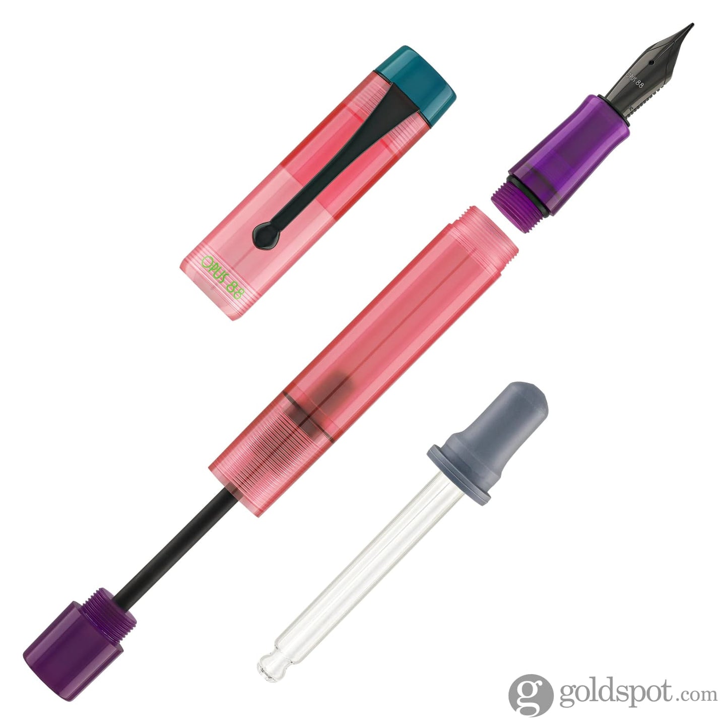 Opus 88 Koloro Demonstrator Fountain Pen in Pink PVD 2024 Fountain Pen