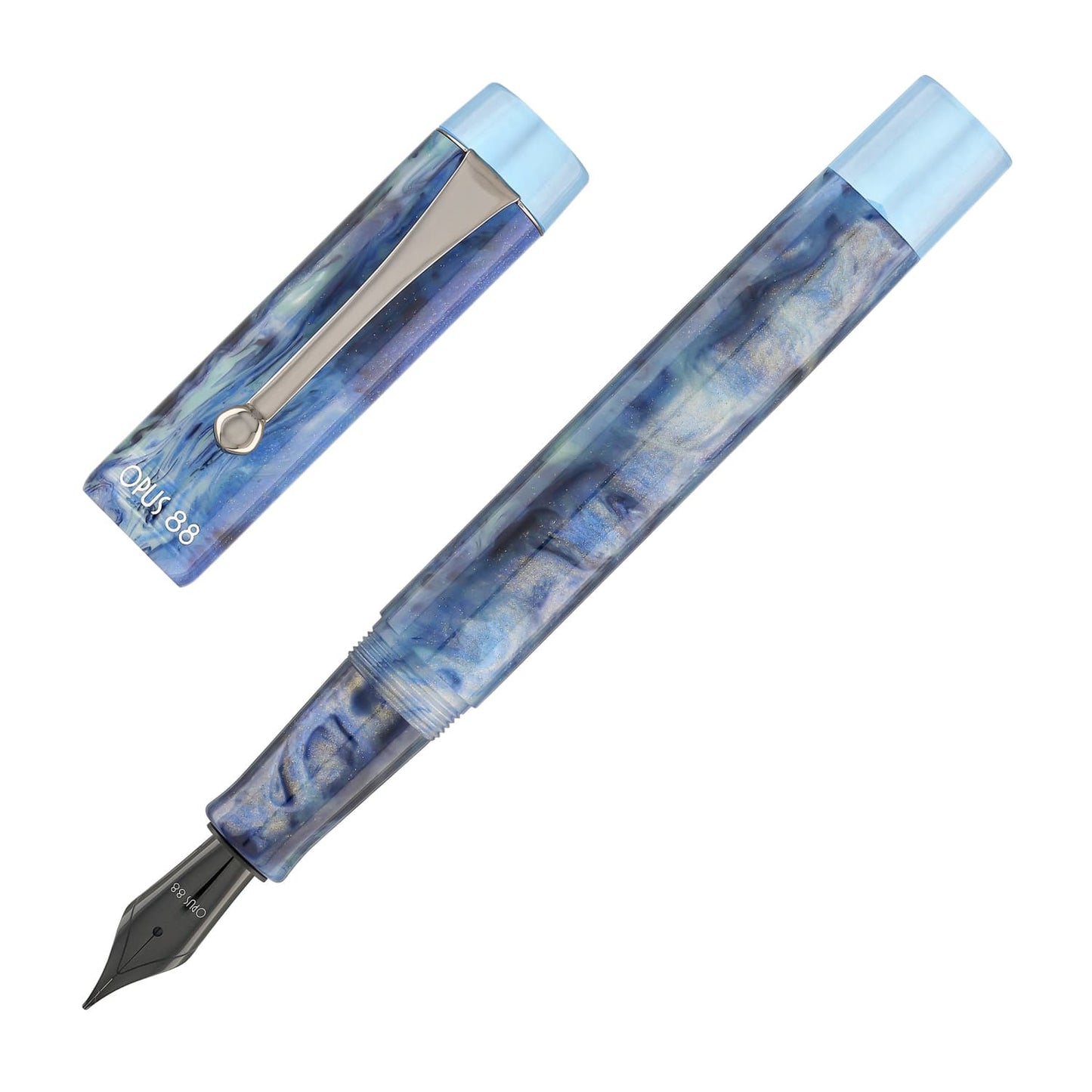 Opus 88 Demonstrator Fountain Pen in Sapphire Fountain Pen