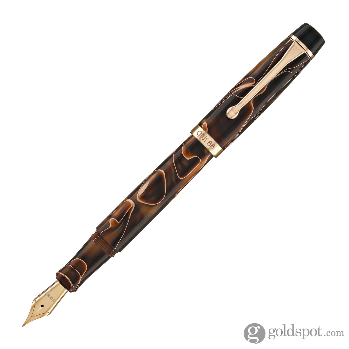 Opus 88 Harmony Fountain Pen in Brown with Rose Gold Fountain Pen