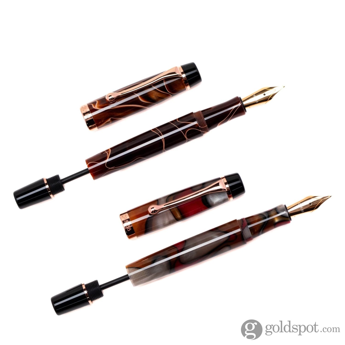 Opus 88 Harmony Fountain Pen in Brown with Rose Gold Fountain Pen