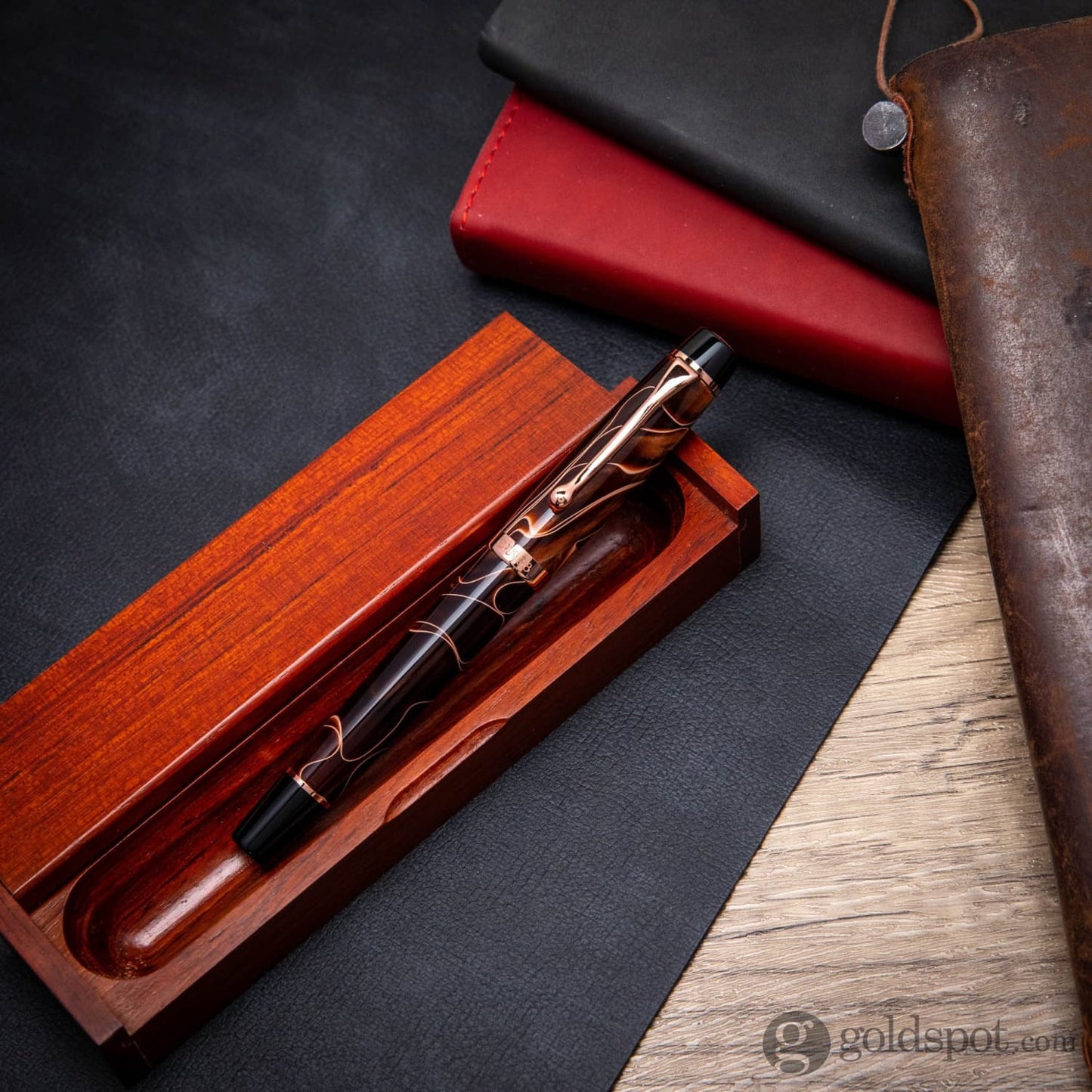 Opus 88 Harmony Fountain Pen in Brown with Rose Gold Fountain Pen