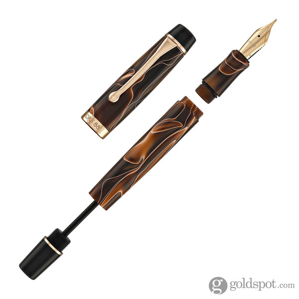 Opus 88 Harmony Fountain Pen in Brown with Rose Gold Fountain Pen