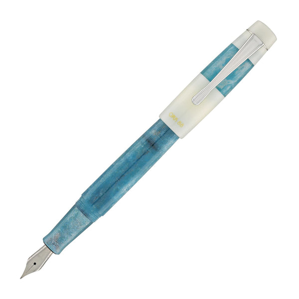 Opus 88 Koloro Fountain Pen in White and Blue Fountain Pen