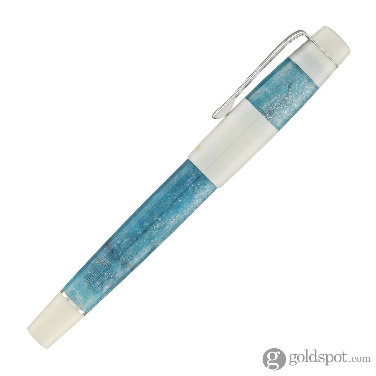 Opus 88 Koloro Fountain Pen in White and Blue Fountain Pen