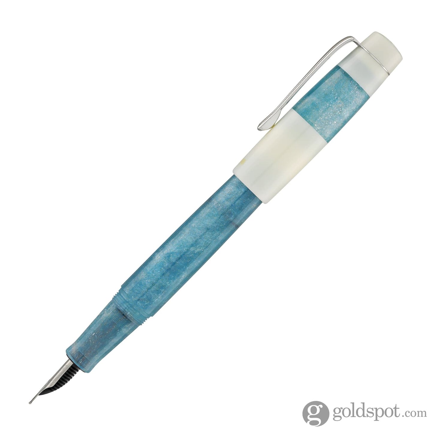 Opus 88 Koloro Fountain Pen in White and Blue Fountain Pen