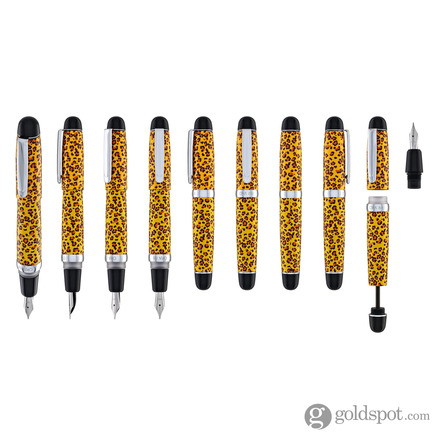 Opus 88 Mini Fountain Pen in Mara Leopard - Goldspot Pens