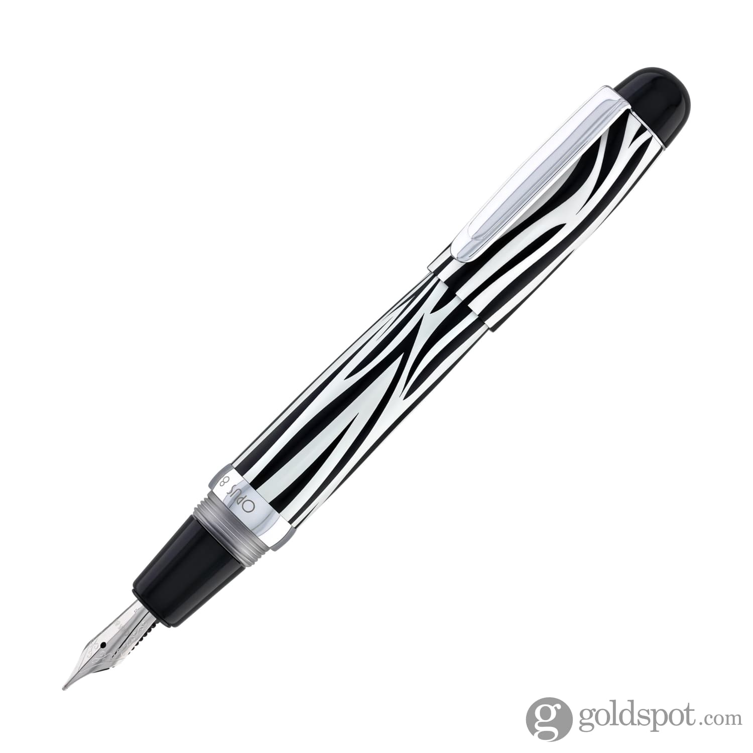 Opus 88 Mini Fountain Pen in Savannah Zebra - Goldspot Pens