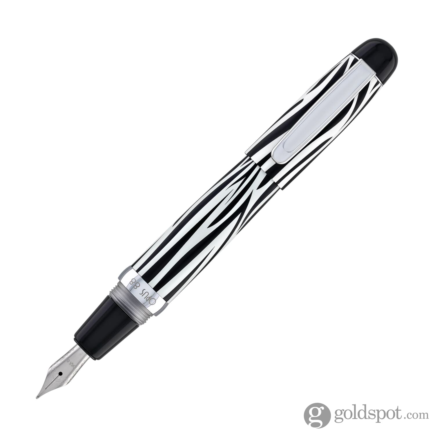 Opus 88 Mini Fountain Pen in Savannah Zebra - Goldspot Pens