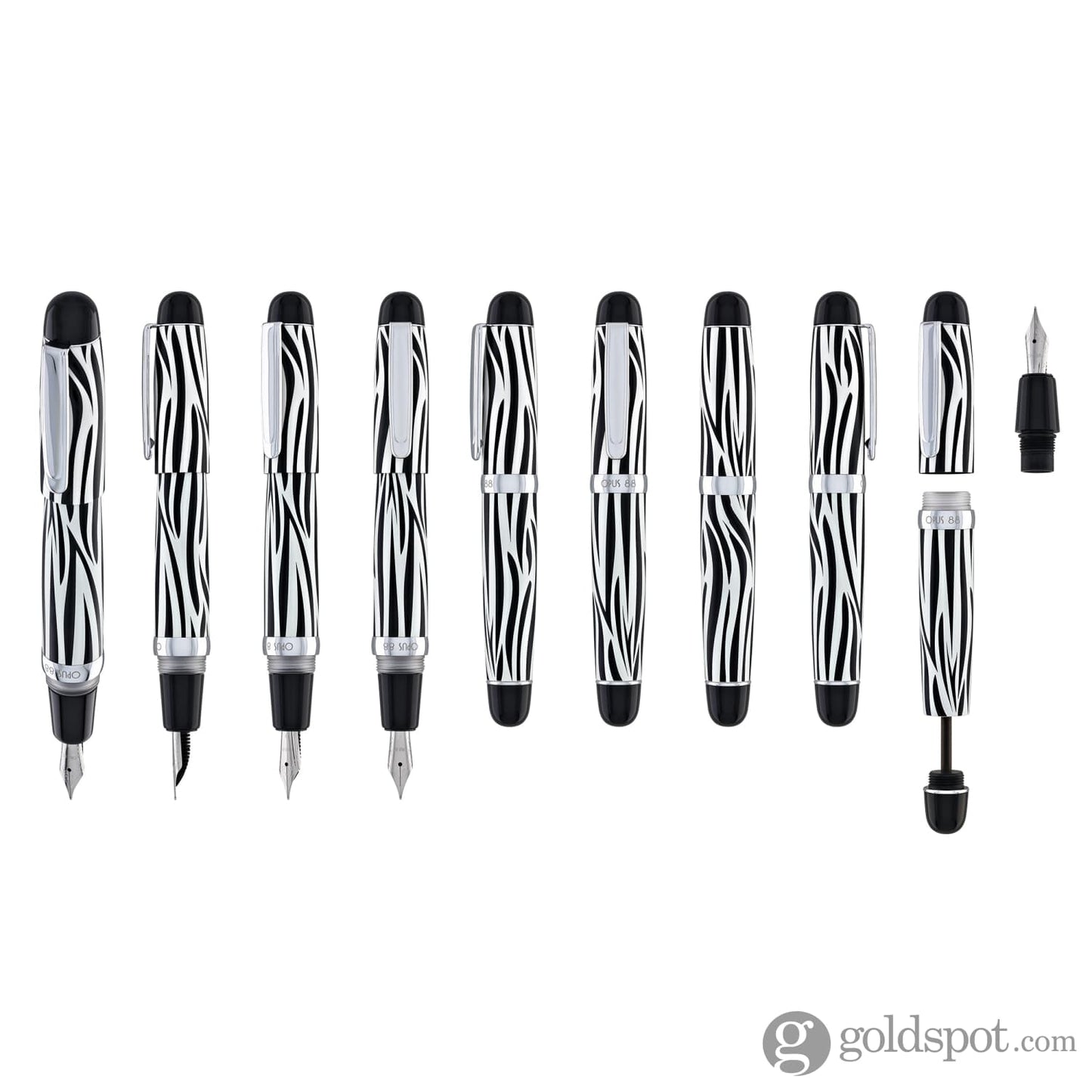 Opus 88 Mini Fountain Pen in Savannah Zebra Fountain Pen