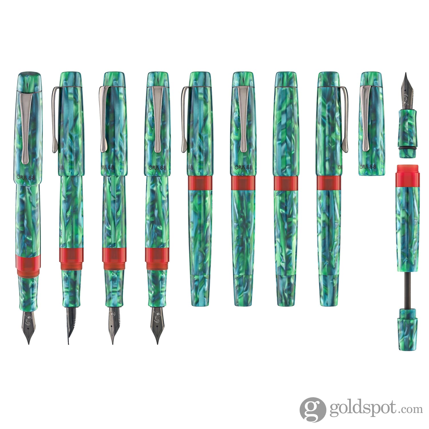 ペンティ オリジナル PENTI Opus 88 Minty Fountain Pen in Year of the Snake - Goldspot Pens