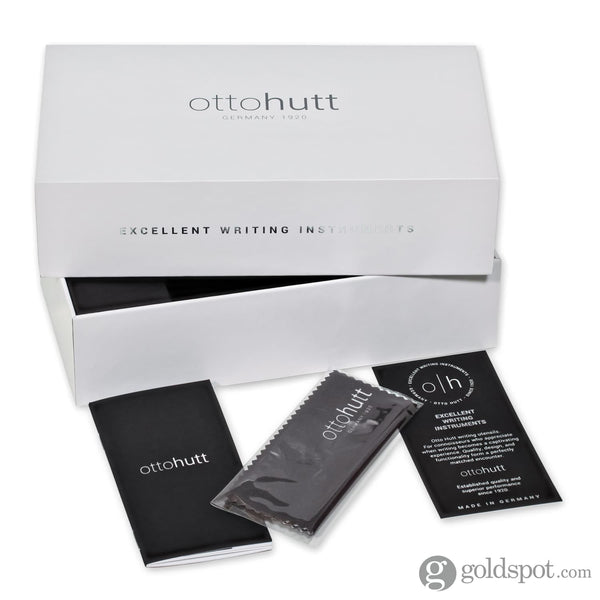 Otto Hutt Design 04 Fountain Pen in Black with Checkered Guilloche Cap PVD Fountain Pen