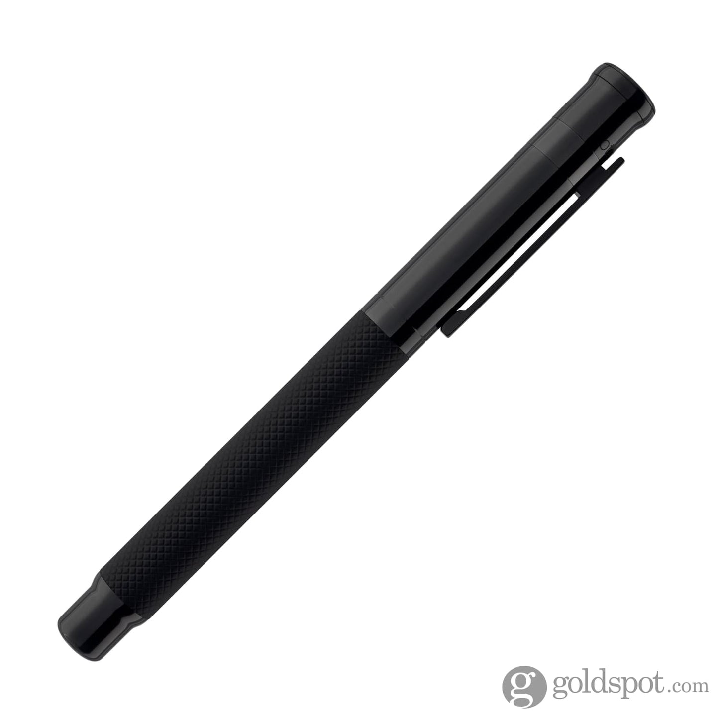 Otto Hutt Design 04 Fountain Pen in Black with Checkered Guilloche Cap PVD Fountain Pen