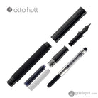 Otto Hutt Design 04 Fountain Pen in Black with Checkered Guilloche Cap PVD Fountain Pen