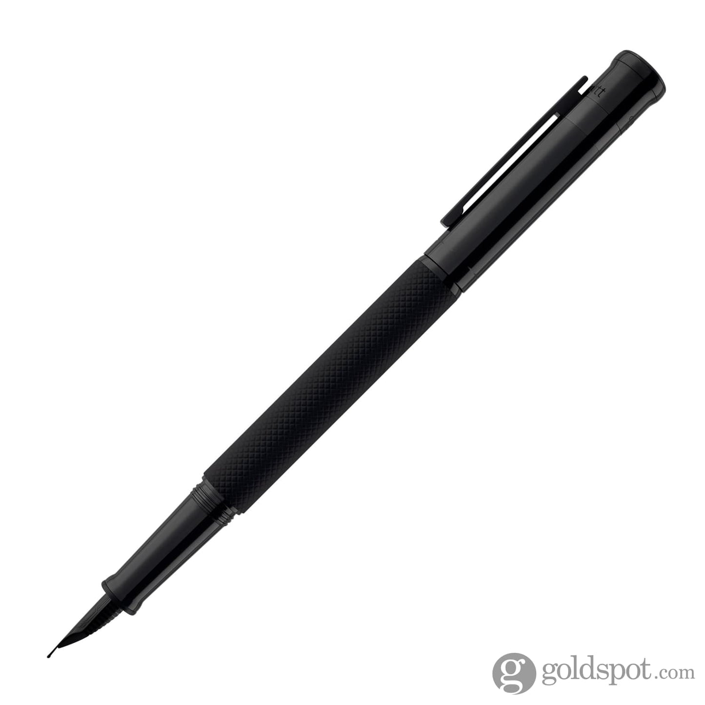 Otto Hutt Design 04 Fountain Pen in Black with Checkered Guilloche Cap PVD Fountain Pen