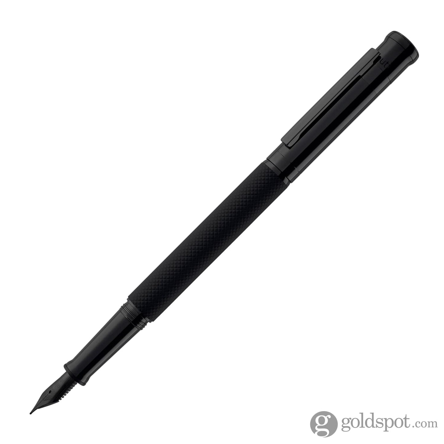 Otto Hutt Design 04 Fountain Pen in Black with Checkered Guilloche Cap PVD Fountain Pen