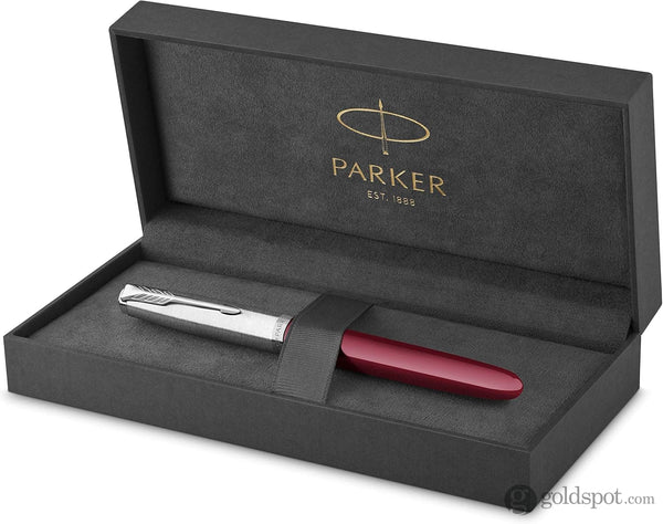 Parker 51 Fountain Pen in Burgundy with Chrome Trim Fountain Pen