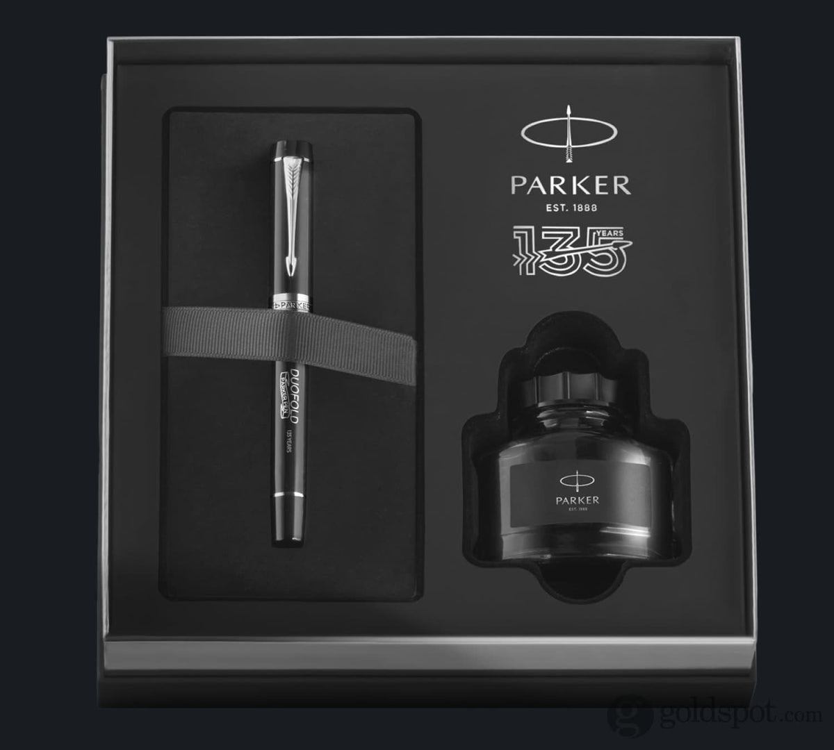 Stylo Plume Parker Duofold Centennial Noir - Plume Or, Résine, état Excellent | Occasion Avec Recharge