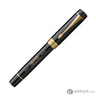 Parker Duofold 135th Anniversary Centennial Fountain Pen in Black with Gold Trim - 18K Gold Fountain Pen