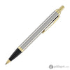 Parker IM Ballpoint Pen in Brushed Metal Gold Trim Ballpoint Pens