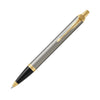 Parker IM Ballpoint Pen in Brushed Metal Gold Trim Ballpoint Pens