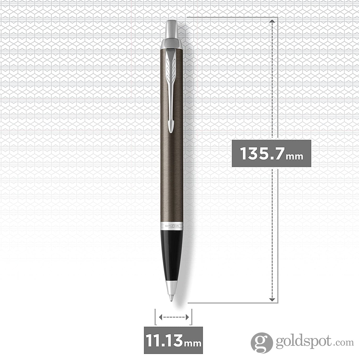 Parker IM Ballpoint Pen in Dark Espresso Lacquer with Chrome Trim Parker IM Ballpoint Pen in Dark Espresso Lacquer with Chrome Trim