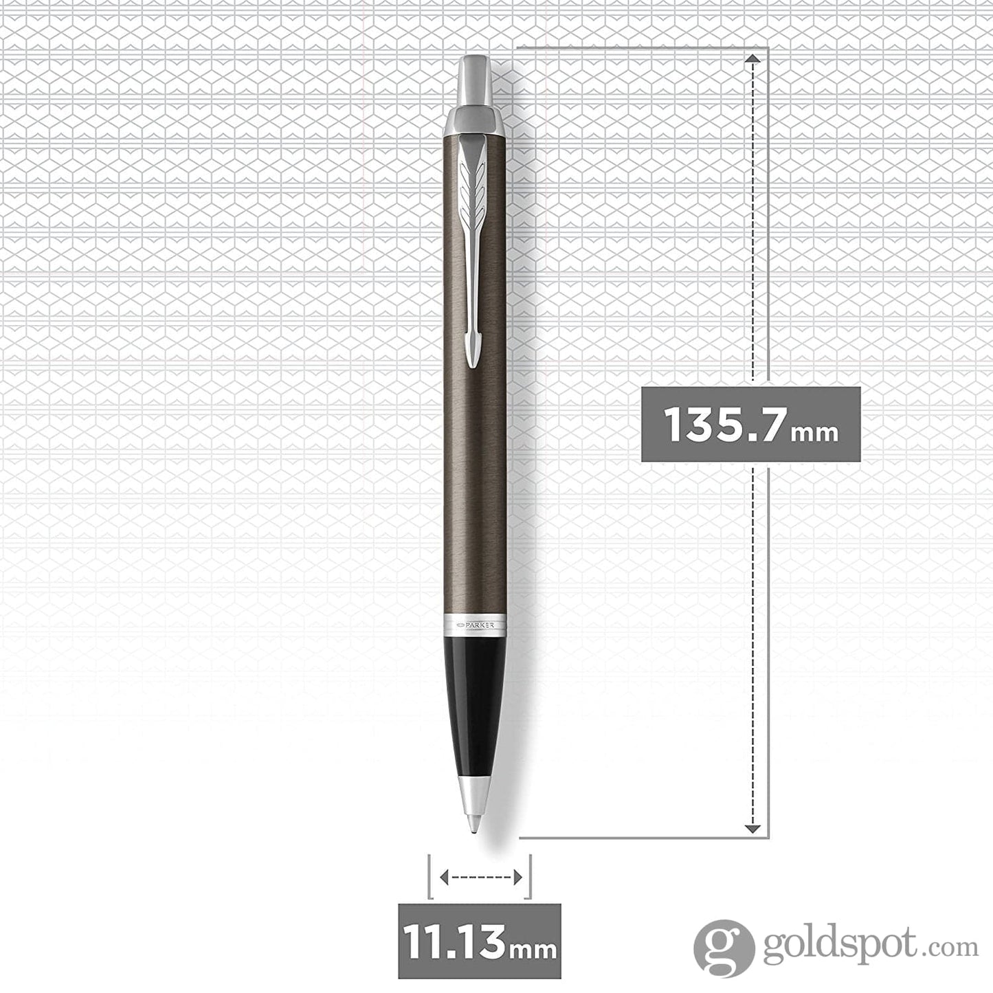 Parker IM Ballpoint Pen in Dark Espresso Lacquer with Chrome Trim Pens