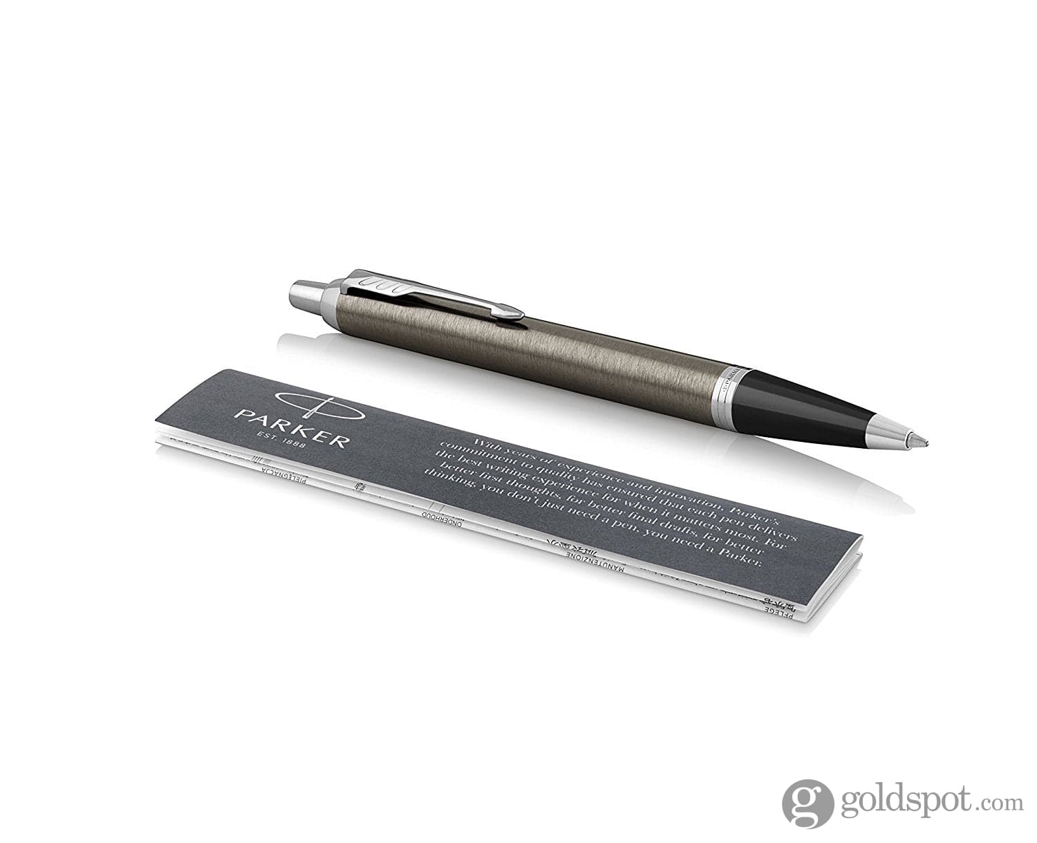 Parker IM Ballpoint Pen in Dark Espresso Lacquer with Chrome Trim