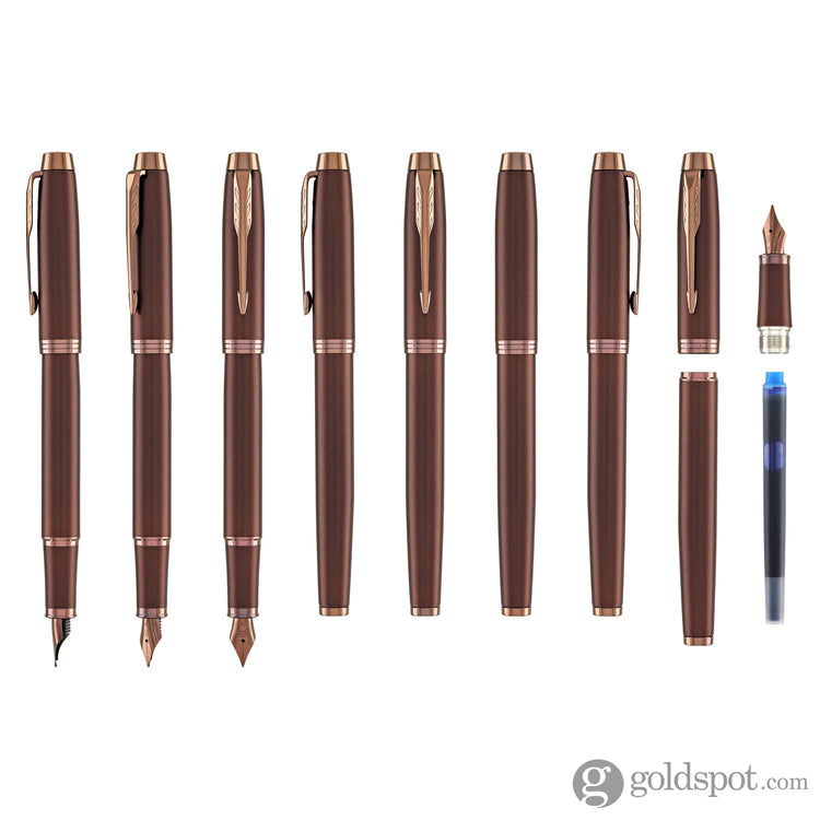 Parker IM Monochrome Fountain Pen in Burgundy Fountain Pens